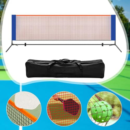 Generic Pickleball Net Portable Pickleball Net for Driveways Pickleball Net System with Metal Frame Includes Carrying Bag and Easy Assembly Made of Po - size: 4.2m