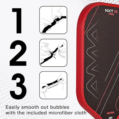 PICKLETECH Pickleball Paddle Protection Tape - Paddle Head Edge Guard - Racket Edge Protection Tape -Fit Perfectly Curved Edge -No Wrinkling - color: Red Diagonal Stripe, size: Width 20mm