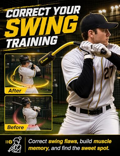 Baseball & Softball Rope Swing Trainer, 2026 Upgraded High-Density Foam Style Connection Batting Training Bat for Better Feedback, Indoor/Outdoor Hitting Practice Aid for Youth Beginners
