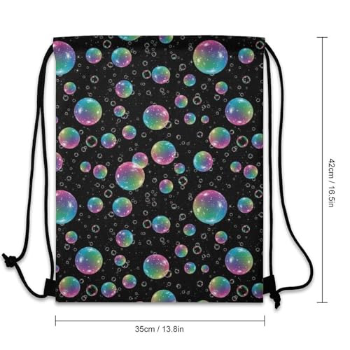 Yoga Drawstring Bag Gym Sackpack String Backpack Waterproof for Sports Beach Swimming Lightweight Men Women, Psychedelic Galaxy Bags - color: Picture (377)