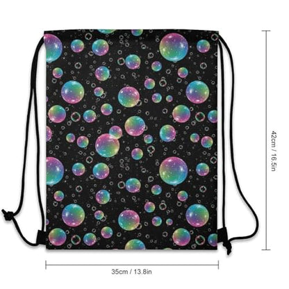 Yoga Drawstring Bag Gym Sackpack String Backpack Waterproof for Sports Beach Swimming Lightweight Men Women, Psychedelic Galaxy Bags - color: Picture (377)