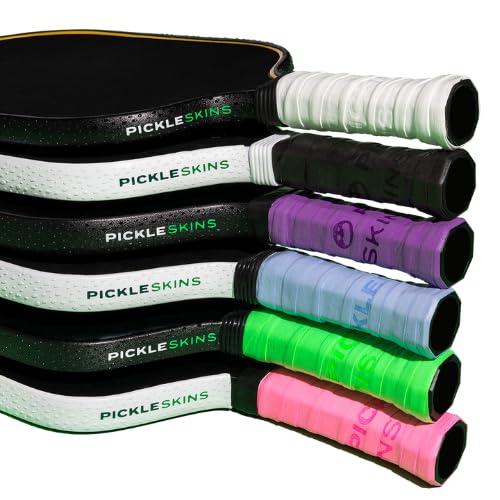 Thin Sliced Overgrip - Pickleball All-Weather Rubber Handle Grip, Single or Multipack - Black, White, Green, Pink, Blue, Purple, Green Tie Dye - Pickleball Accessory