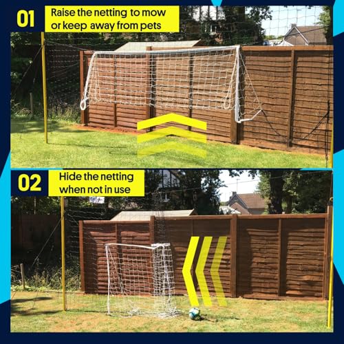Open Goaaal 3-in-1 Soccer Training Rebounder - Soccer Goal for Volley, Passing, Training - Outdoor Sports, Backyard Games - size: Junior with Targets