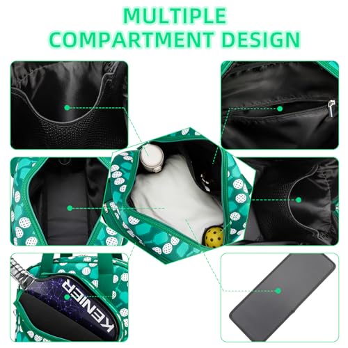 ROYALFAIR Pickleball Bag, Pickleball Tote Bag high-capacity Adjustable Shoulder Strap for Pickleball Paddle Shoulder Bag, Pickleball Bag for Women Men