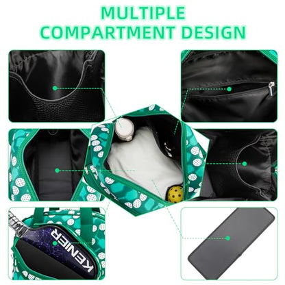 ROYALFAIR Pickleball Bag, Pickleball Tote Bag high-capacity Adjustable Shoulder Strap for Pickleball Paddle Shoulder Bag, Pickleball Bag for Women Men