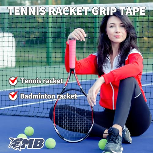 Tennis Racket Grip Tape 3 Pack, Racket Grips Soft Racquet Overgrips for Tennis, Pickleball and Badminton - Anti-Slip and Absorbent Tennis Grip Tape Set - color: Pure Peach Pink