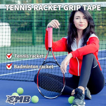 Tennis Racket Grip Tape 3 Pack, Racket Grips Soft Racquet Overgrips for Tennis, Pickleball and Badminton - Anti-Slip and Absorbent Tennis Grip Tape Set - color: Pure Peach Pink