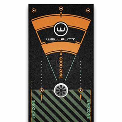 WELLPUTT - Golf Putting Training Mat - 13ft Black