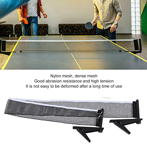 Tournament Table Tennis Net Set | Stainless Steel Frame & Nylon Net for Indoor/Outdoor Use | Universal Clamp Fits 4cm Tables | Competition & Training Net