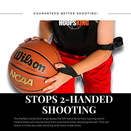 HOOPSKING Off or Guide Hand Shooting Aid Perfect Jump Shot Strap - Develop A True One Handed Release On Your Shot - Stops Rotation of The Wrist to Prevent Off Hand Interference
