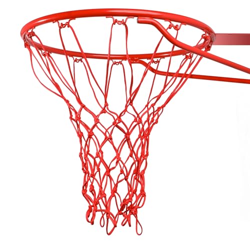 Cannon Sports Heavy Duty Basketball Net Replacement - 21 Inches - 12 Loop Standard Size - Weather Resistant for Indoor/Outdoor Courts - Fits All Standard Rims - color: Red