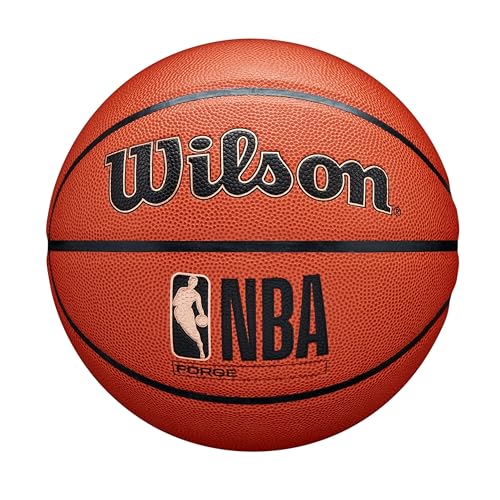 WILSON NBA Forge Indoor/Outdoor Basketball - Brown, Size 5-27.5" - color: Brown, size: Size 5 - 27.5", style: Forge