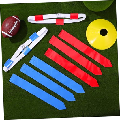 SUPVOX 16Pcs Flag Football Training Set with Adjustable Belts and Cones for Adults Includes Drawstring Bag for for Beginners and Practice