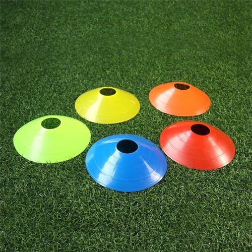 5Pieces High Visibility Markers Sport Training Discs Nonslip for Team Exercises and Safe Playgrounds Use Poly