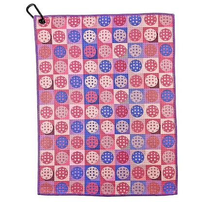 Wolf Golf Towels Pickleball Towel | Pickleball Gifts | Pink Balls | Sport Towel | Retirement Gift - color: Pickleballs in Pink
