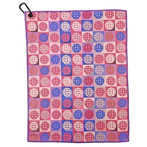 Wolf Golf Towels Pickleball Towel | Pickleball Gifts | Pink Balls | Sport Towel | Retirement Gift - color: Pickleballs in Pink
