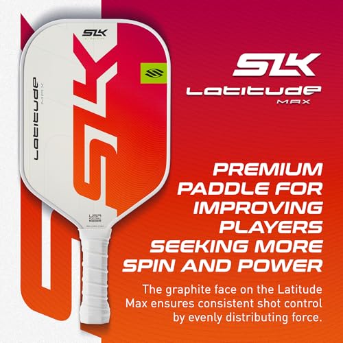 Selkirk Sport SLK Latitude 13mm Pickleball Paddle | Graphite Face with SpinFlex Surface & SX4 Polymer Core | Lightweight Pickleball Paddles for Men & Women | Control, Spin & Power
