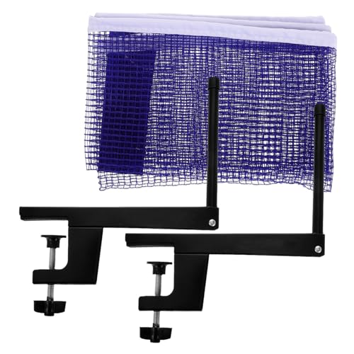 STOBAZA Portable Table Tennis Net and Post Set with Easy Installation for Indoor and Outdoor Pingpong Games Replacement Tennis Net with Elastic Mesh and Clamps Suitable for Any Table