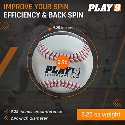 Spin Trainer - Training Baseballs for Pitchers - Genuine Leather for Game Like Feel - Baseball Training Aids - Made for All Skill Levels