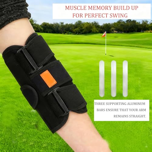 WIGERLON Golf Elbow Training Aid for Eliminating Chicken Wing, Straight arm Trainer for Beginner,Golf Swing Training Elbow Brace For Men And Women