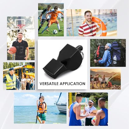 Whistles Sports Whistles with Lanyard Loud Crisp Sound Pealess Whistles for Referees Coaches and Lifeguards