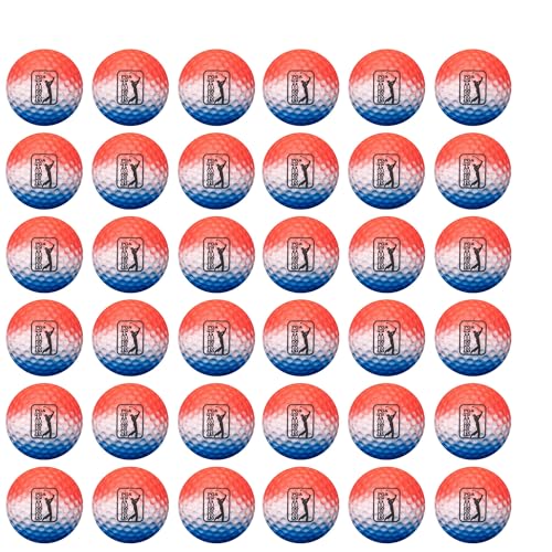 Golfgen Foam Practice Golf Ball Set, Simulates Actual Ball Flight, Indoor and Outdoor Training Balls, Golf Training Balls - color: Ombre, size: 36 Piece