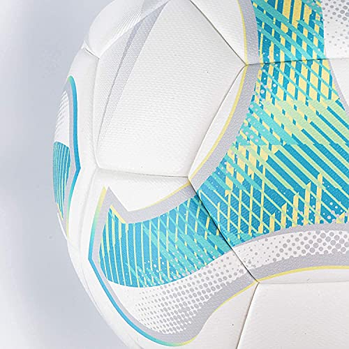 SHOKE Soccer Ball Size 5 Official Size Soccer Ball Thermal Bonded Training Slip Resistant - color: Green(inflated not full )