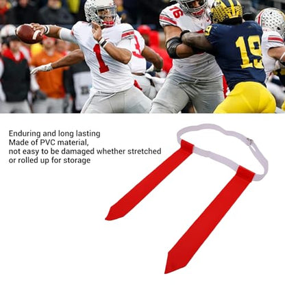 Flag Football Set, PVC Touch Fastener with Adjustable Football Belts and Flags, for Youth Adults Kids Team Sports Training