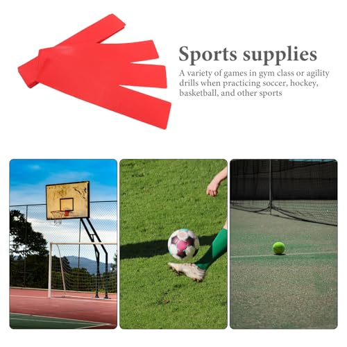 Tennis Training Marker Football Training Sign Red Flat Spot Markers 10pcs Set for Pe Teacher Supplies and Soccer Court Field Marking Equipment