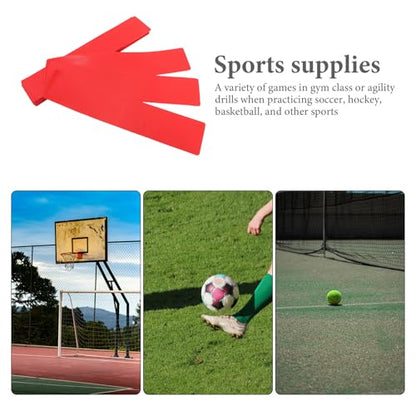 Tennis Training Marker Football Training Sign Red Flat Spot Markers 10pcs Set for Pe Teacher Supplies and Soccer Court Field Marking Equipment