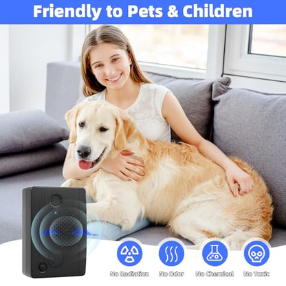 4Pack Ultrasonic Bat Repellent Devices for Attic House Porch, Bat Repellent System, Adjustable Bat Exclusion Device Outdoor&Indoor, Friendly to Human and Pet