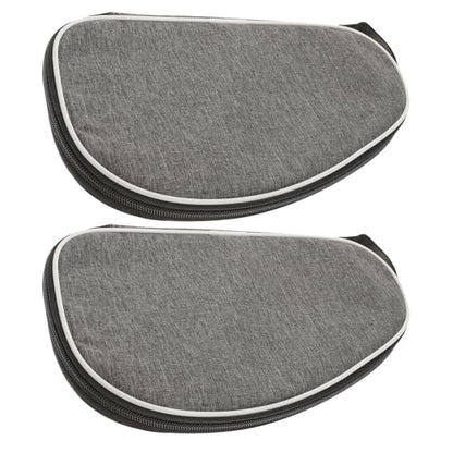 KALLORY Table Tennis Paddle Case and Bag 2pcs Set, Lightweight Grey Shell Cover, Practical Storage and Protective Tennis Racket Holder for Sports and Travel