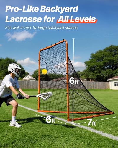 VEVOR Portable Lacrosse Goal - Complete Training Accessory Set with Extended Coverage for Youth and Adults