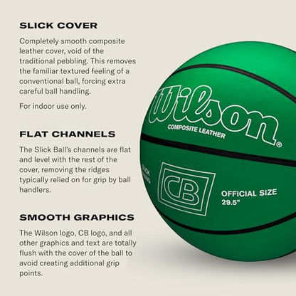 WILSON x Chris Brickley Training Basketballs - Size 6 and Size 7 - size: Size 6 - 28.5", style: Slick Training Ball