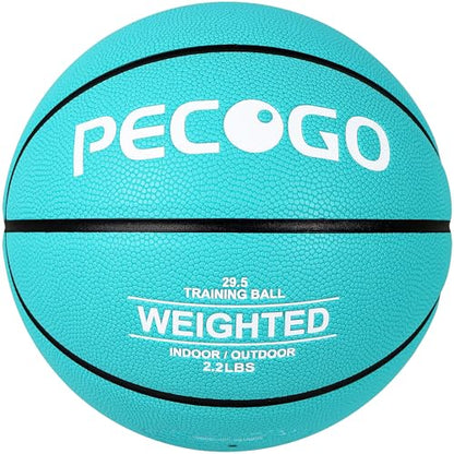 Size 6/7 Weighted Training Basketball (2.2/3/3.3 lbs) - Heavy Indoor/Outdoor Basketball for Dribbling, Passing, Rebounding & Skill Development - size: Size 7, style: 2.2LBS
