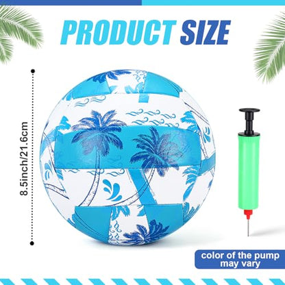Jenaai 8.5 Inch Waterproof Water Volleyball for Pool with Pump All-Purpose Soft PU Beach Volleyball for Adults Swimming Pool Summer Game Accessories Outdoor and Indoor