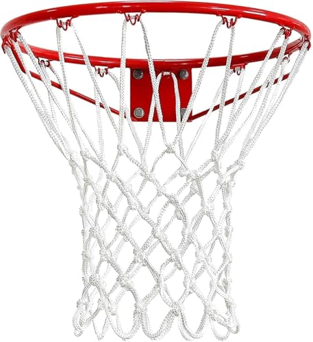 Basketball Net 2 Pack Basketball Net Chain Replacement Basketball Hoop Net 12 Loops White fits Standard Indoor or Outdoor