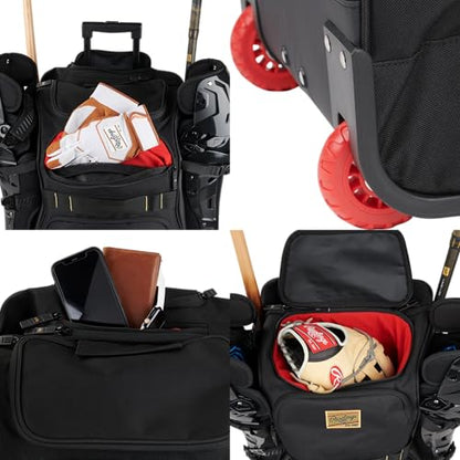 Rawlings | GOLD COLLECTION Wheeled Equipment Bag | Baseball/Softball | Multiple Styles - color: Sand Camo