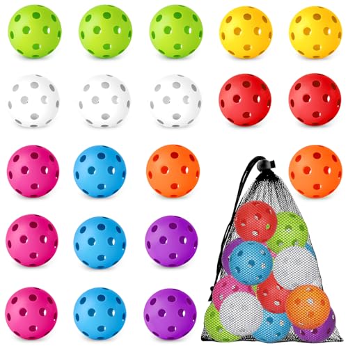Coopay 20/40 Pack Practice Baseball Softball Plastic Training Balls Lightweight Hollow Limited Flight Softballs for Hitting, Pitching,Batting Training Indoor Outdoor Use - color: Multicolor, style: 20 Pack