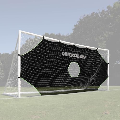 QuickPlay Target Net Lite Soccer Target Net - 5-Zone Shooting Trainer for Backyard & Club Practice - Easy Setup Soccer Training Equipment for Kids to Adults - Durable Mesh for Home Soccer Training - style: 12 x 6'