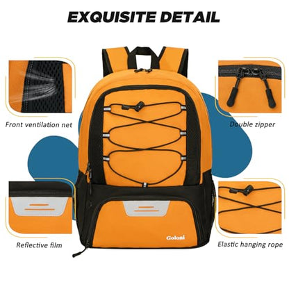 Goloni Soccer Bag, Basketball Bag with Ball Compartment & Shoe Compartment,Large Soccer Backpack for Basketball,Gym，Football - color: Dark Coffee