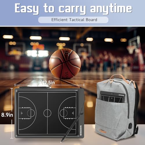 Electronic Basketball Coach Board - Premium Tactical Marker Board with Large LCD Screen and Stylus Pen, Digital Rechargeable Basketball Training Equipment for Coach and Game Plan - color: Blue