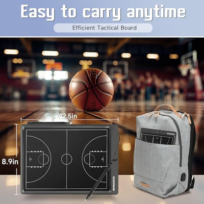 Electronic Basketball Coach Board - Premium Tactical Marker Board with Large LCD Screen and Stylus Pen, Digital Rechargeable Basketball Training Equipment for Coach and Game Plan - color: Blue