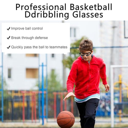 2 Pack Basketball Goggles Dribbling Training Aid, Team Professional Sports Training Equipment Dribbling Glasses Specs for Youth Teenagers Men Women (No Lens in Goggles)