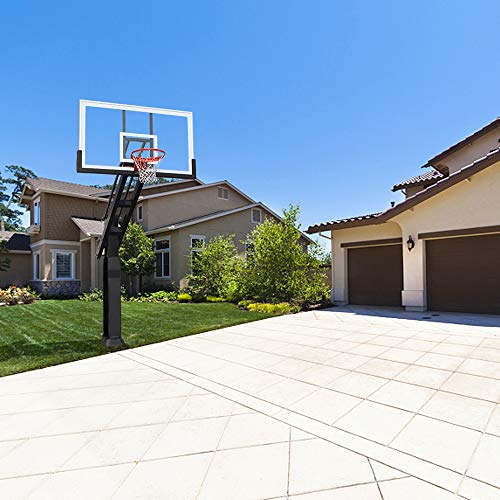 Breakaway Basketball Rim, Heavy Duty Flex Rim Replacement 5/8-In, Standard Goal Reinforced Mounting Bracket Fit Most Size Backboards Indoor and Outdoor - style: 1-spring basketball rim