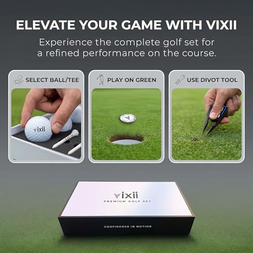 Premium Mens Golf Sets New Golfer Gifts for Women, Golf Accessories for Men with 3-Layer Golfing Balls, Bamboo Tees, Waffle Towel, Divot Tool & Ball Marker, Golfer Must Haves Golfing Accessories