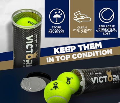 Ball – Professional Padel Balls Certified by FIP – Durable Padel Balls with Consistent Bounce – Premium Felt for High Performance – Tube of 3 Tournament-Ready