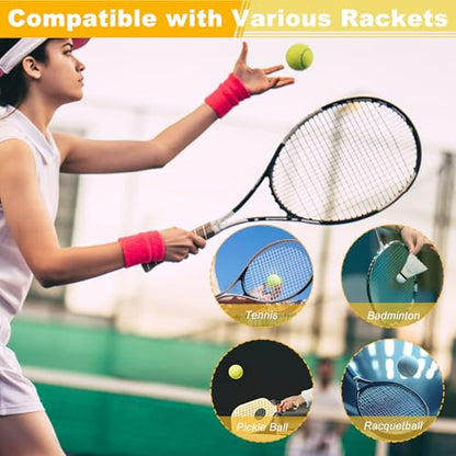 20pcs Tennis Racket Grip Tape, Anti Slip and Absorbs Sweat Tennis Grip Tape Precut Grip Tape for Badminton Overgrip and Pickleball Overgrip (Mix Color)