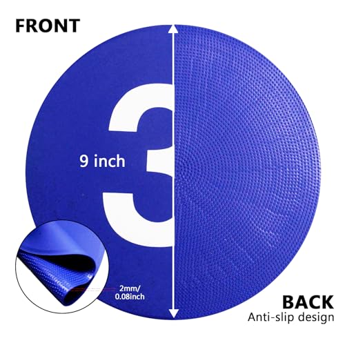 9 Inch Poly Spots, 10/24 Anti-Slip Spot Markers Floor Spots, Waterproof Flat Filed Cones Poly Dots for Agility Drills, Basketball, Football Training, Sport Activities and Exercise