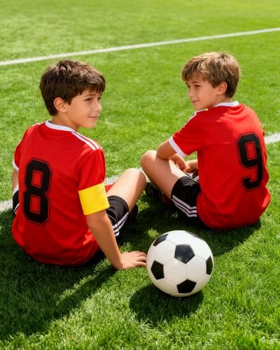 Captain's Armband Soccer Football Rugby Captain Armbands for Youth and Adult,Anti-Drop Design - Pack of 6 - color: 6 Yellow /No C
